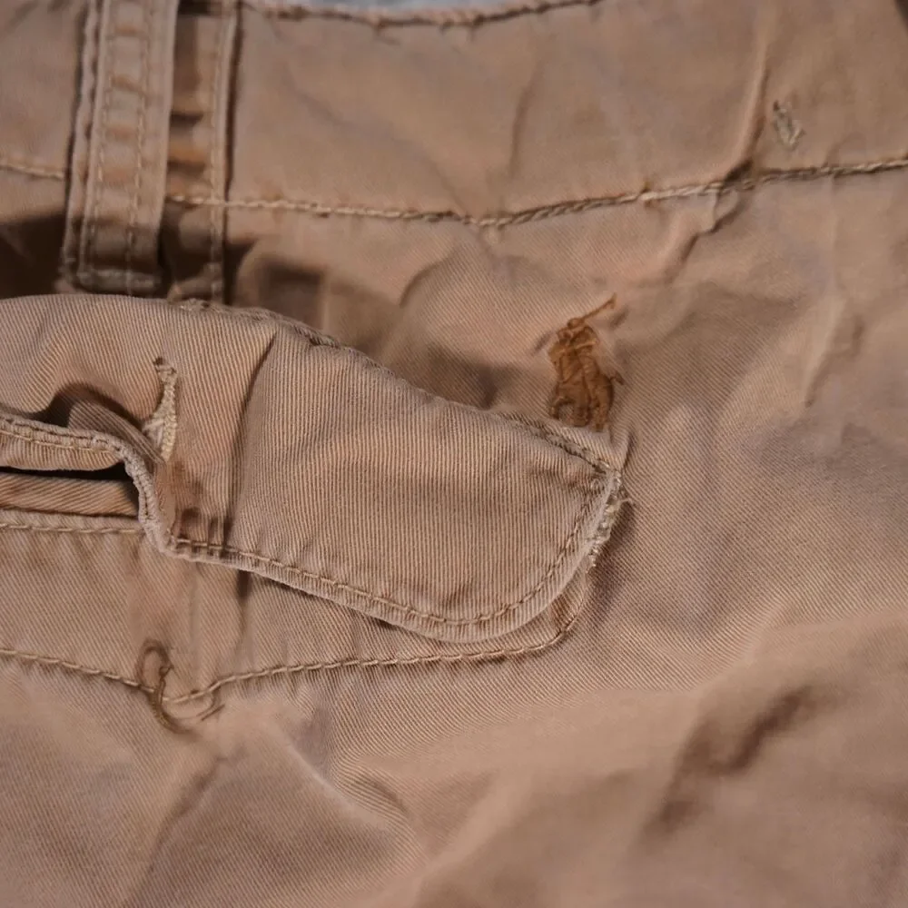 Vintage Polo Ralph Lauren Cargo Shorts Drawstring Brown Men's 42